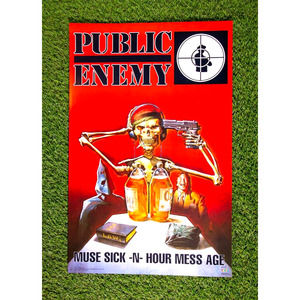 Public Enemy Muse Sick-N-Hour Poster VTG 1994 Funky #8001 Chuck D Flavor Flav